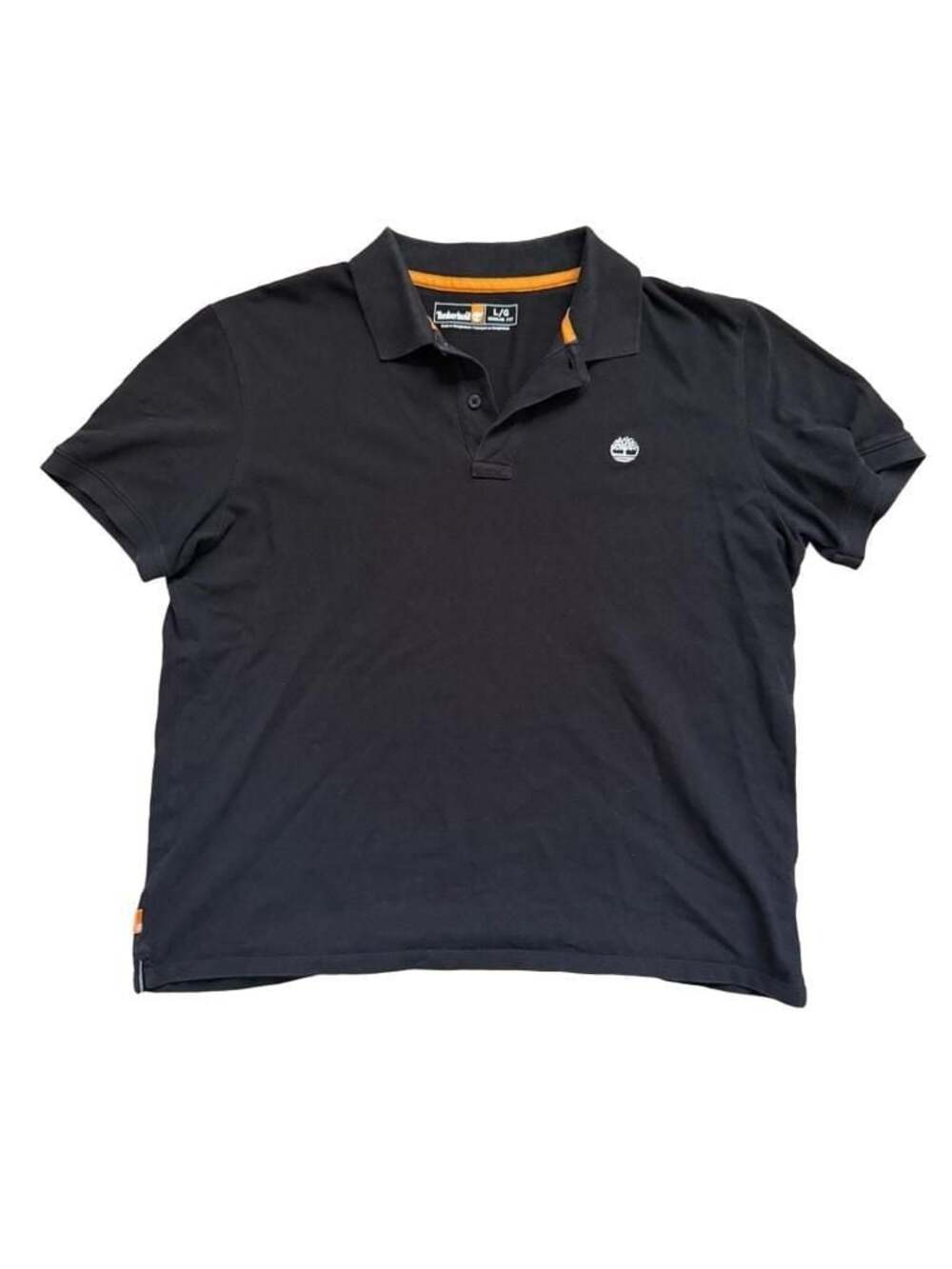 Timberland Men's Regular Fit Pique Polo Shirt in Black